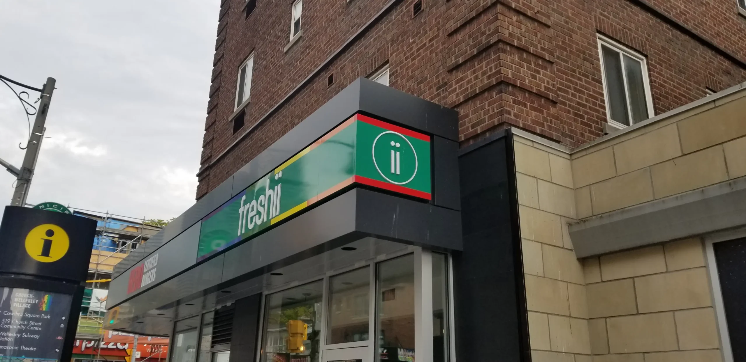 Freshii canopy sign