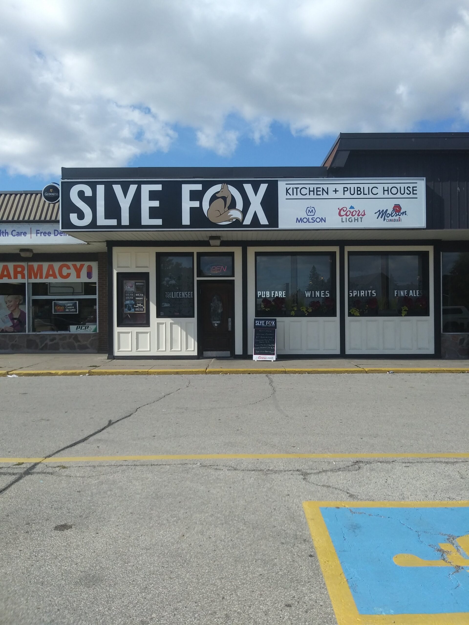 Slye Fox facsia sign