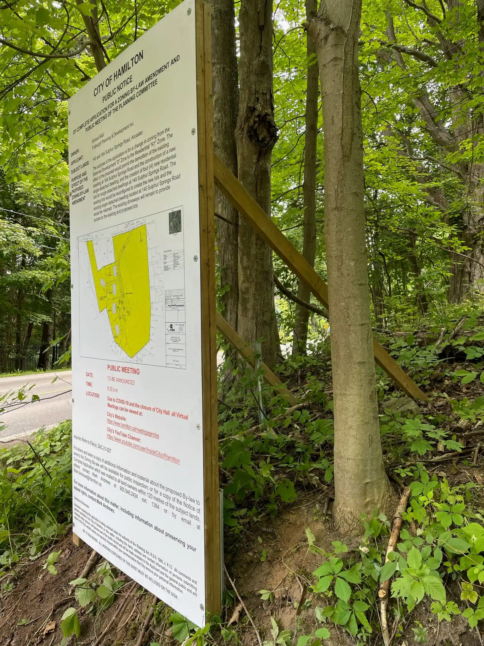 City of Hamilton notice board