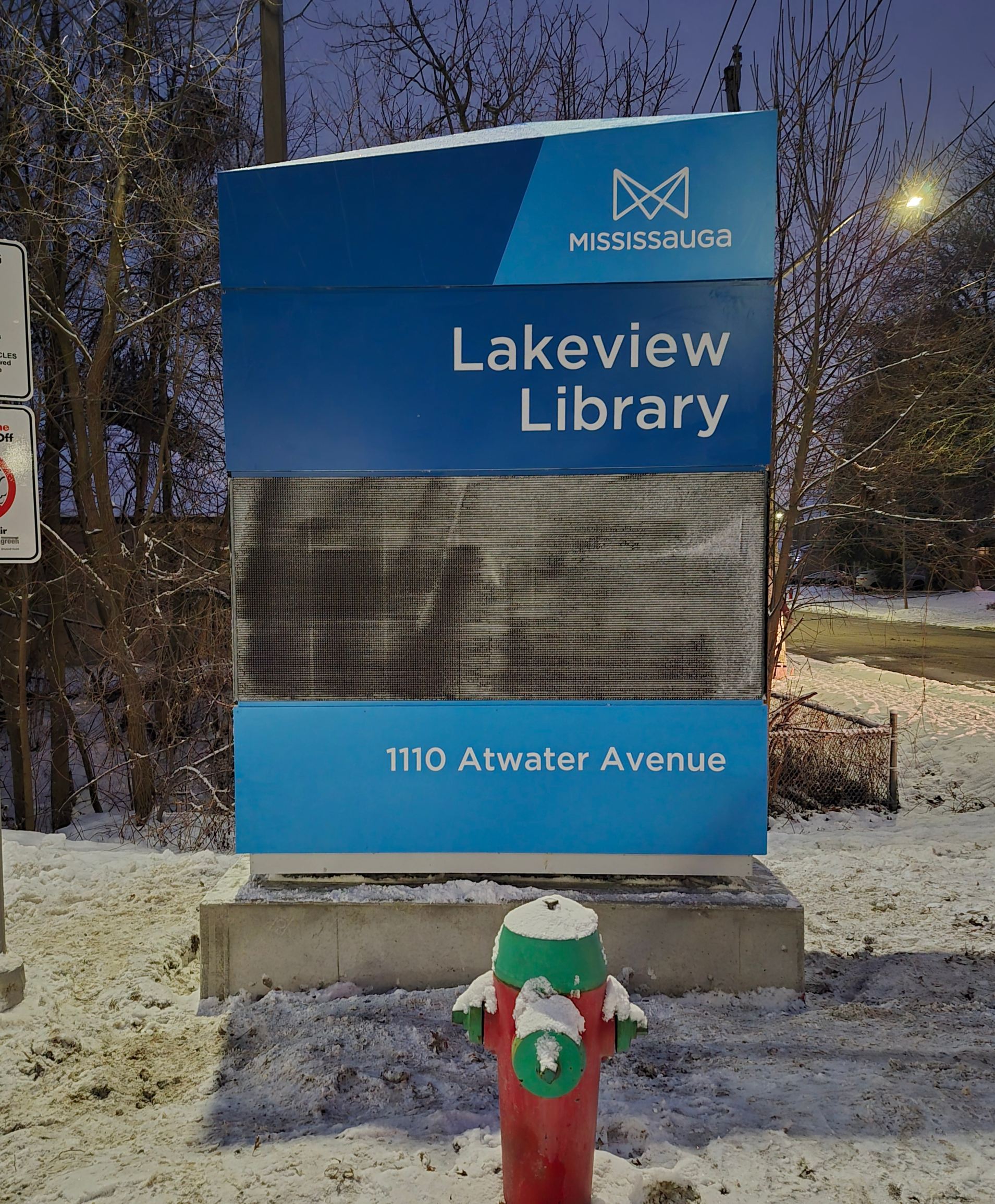 Ground sign with LED reader board in Mississauga