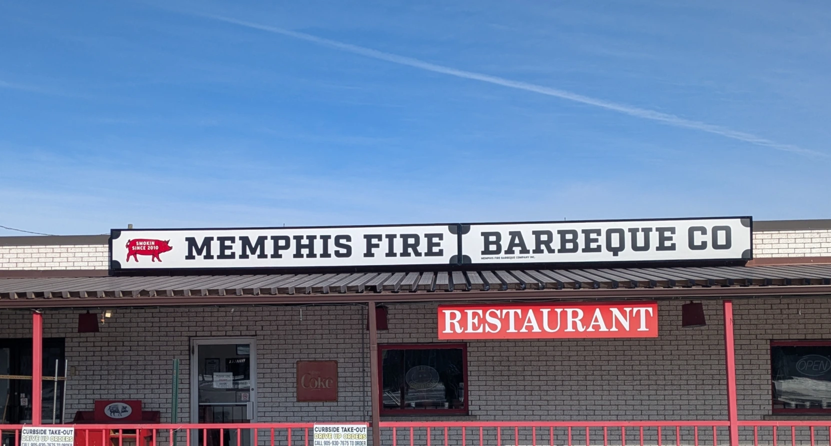 Memphis Fire Barbeque Co facsia sign