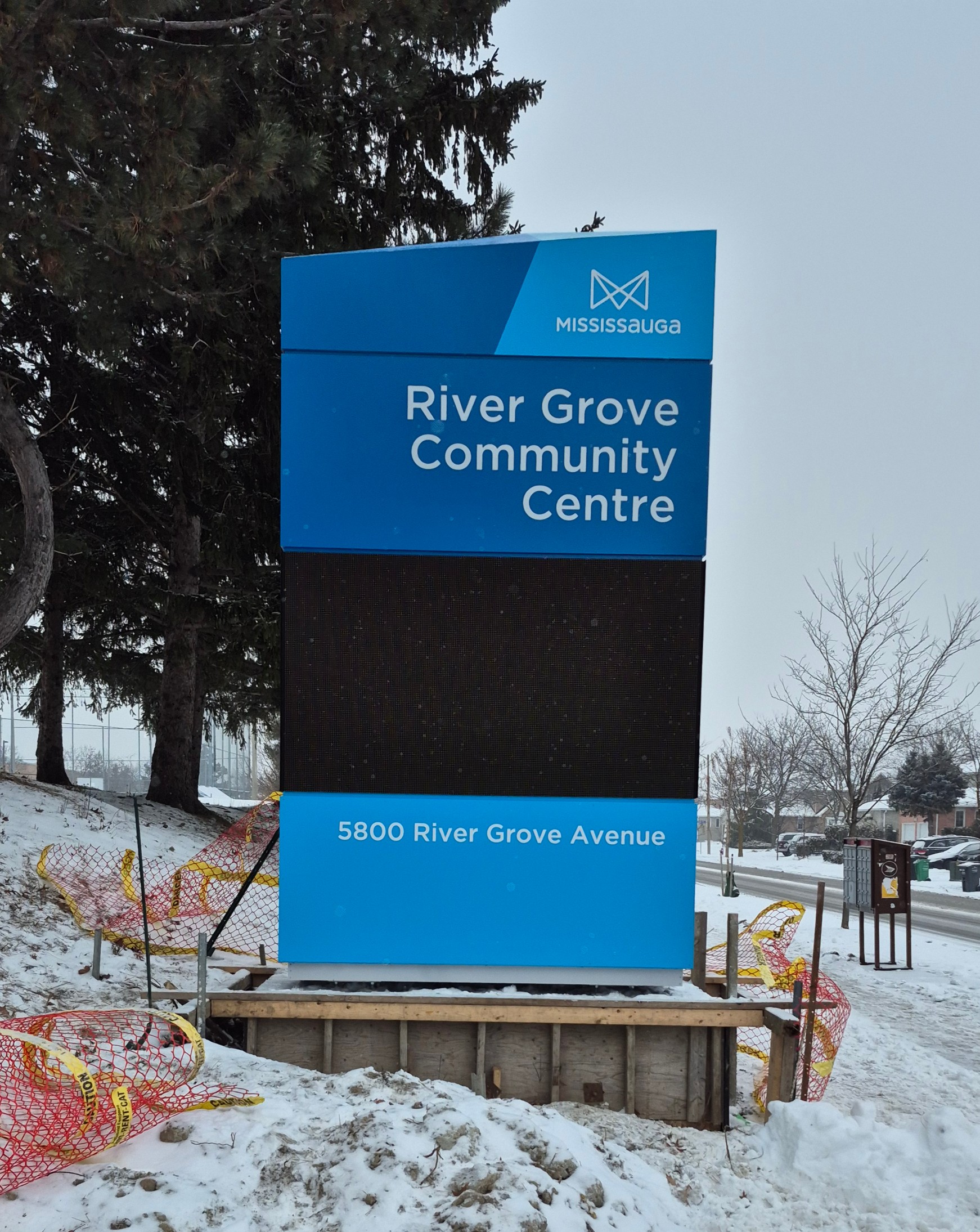 River Grove monument sign
