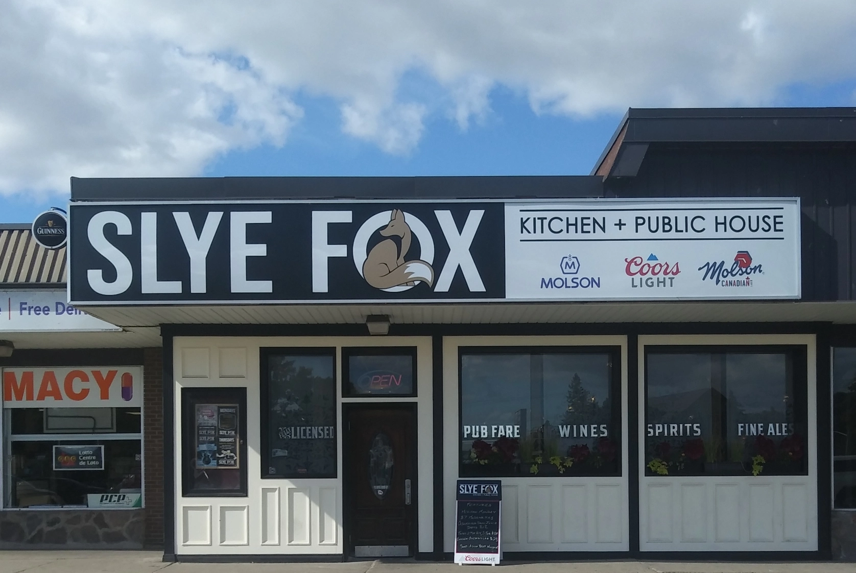 Slye Fox facsia sign