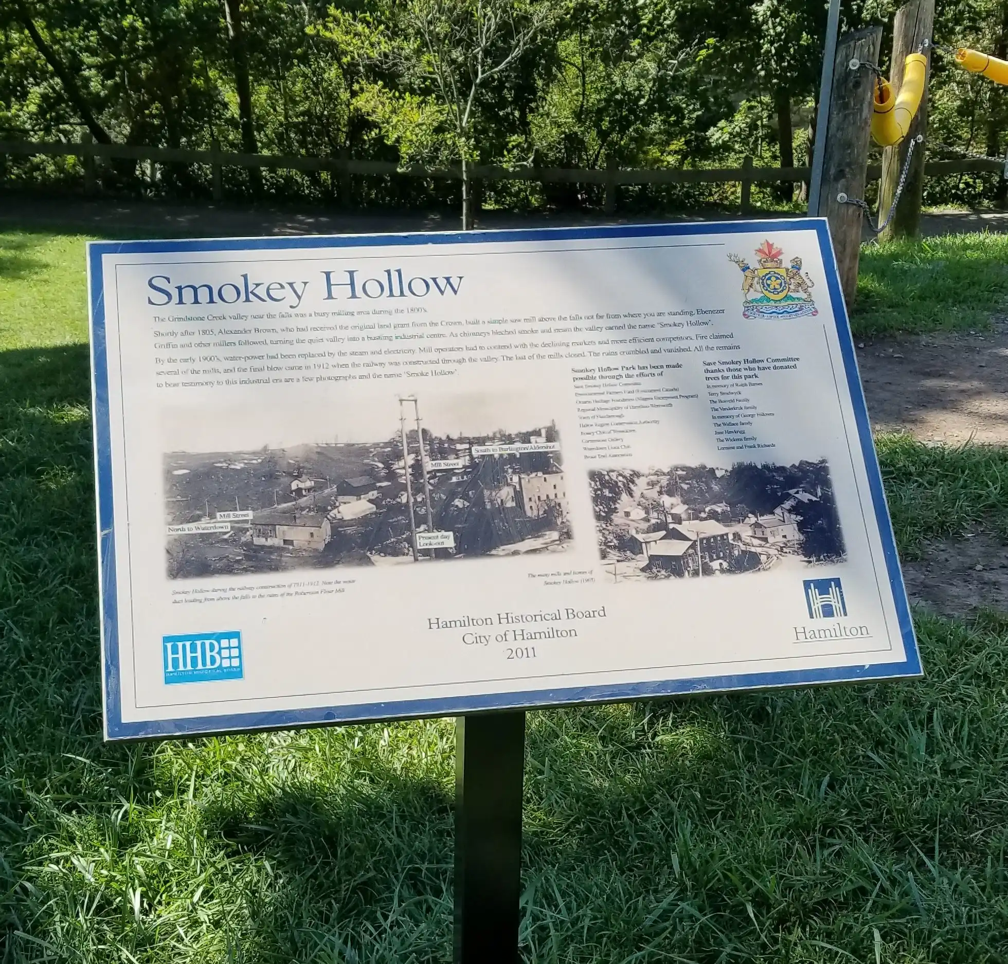Smokey Hollow commemoration plaque