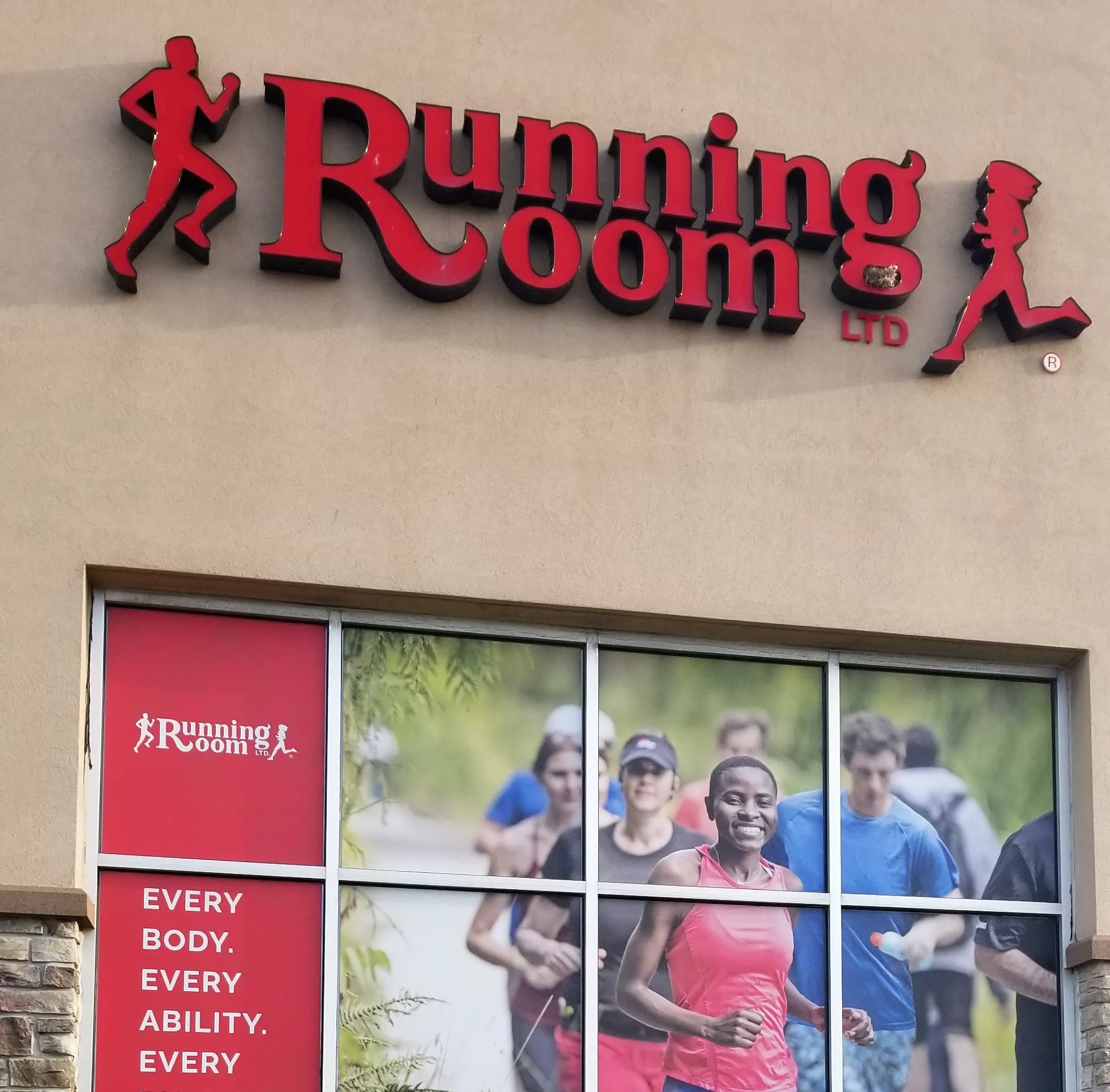 The Running Room channel letters